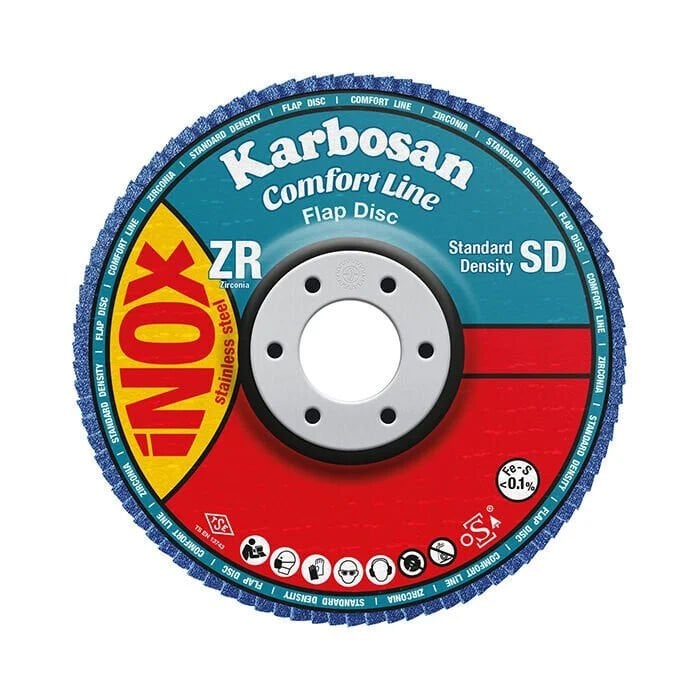 Karbosan 180 mm ZR Zirkonyum Flap Disk 60 Kum